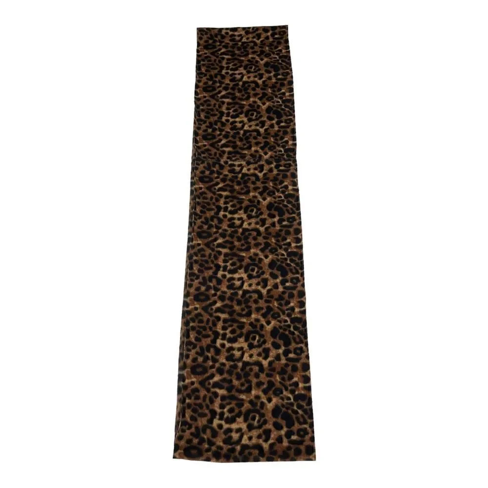 Old Navy Scarf Infinity Brown Tan Black Animal Print